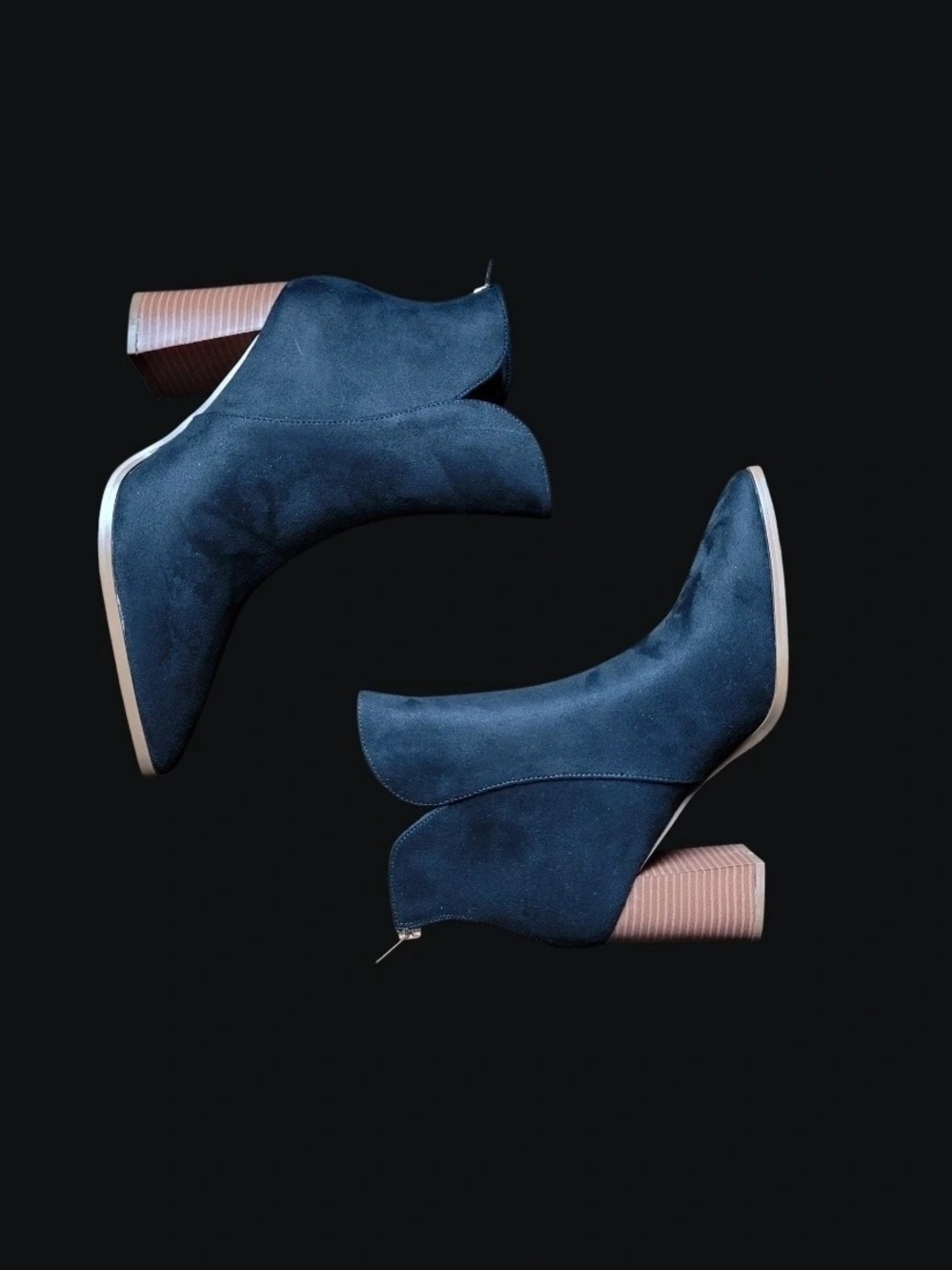 NWOT Black V Cut Ankle Boots